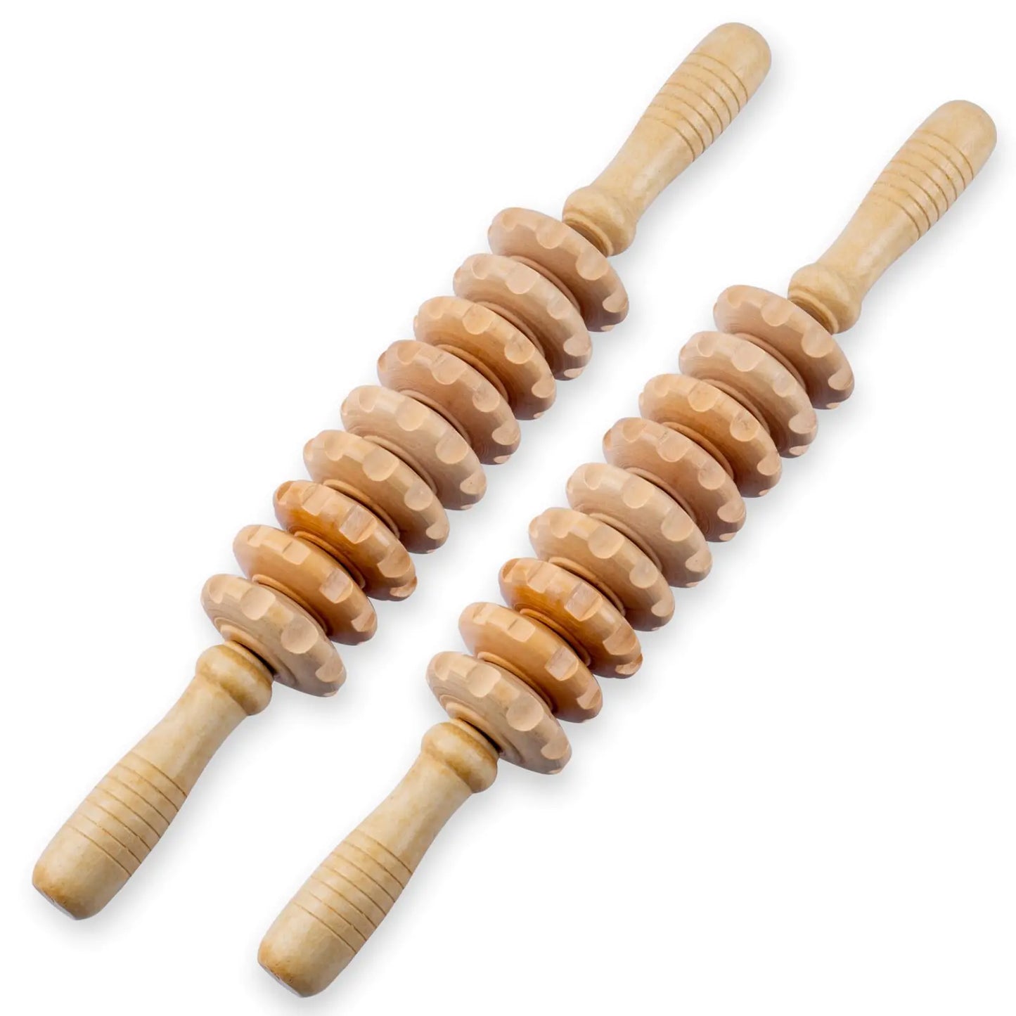 Detoxiva Sculpt-Ease Wooden Body Roller (2-Pack)